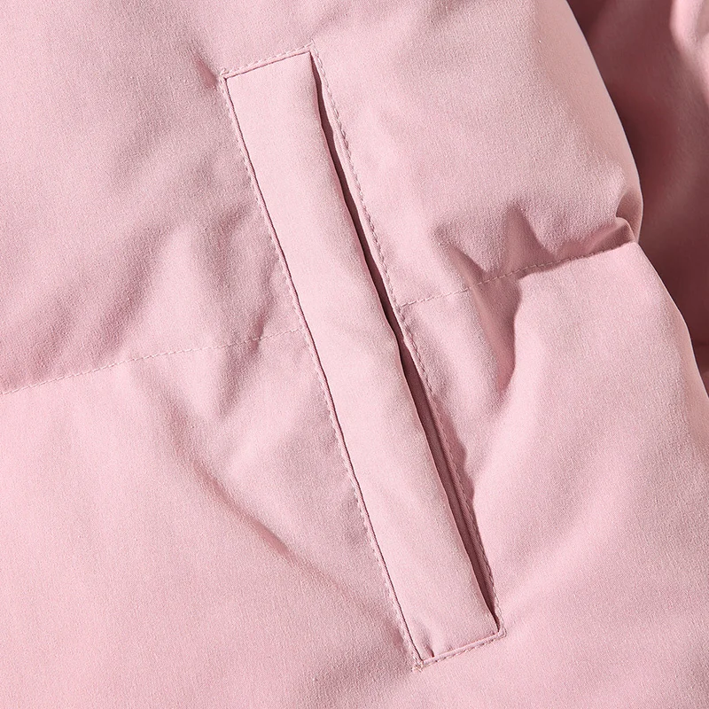 Winter Parkas Women 2021 Fashion Solid Loose Thick Warm Jackets Coats Stand Collar Female Down Outwear Couples Coat Parkas