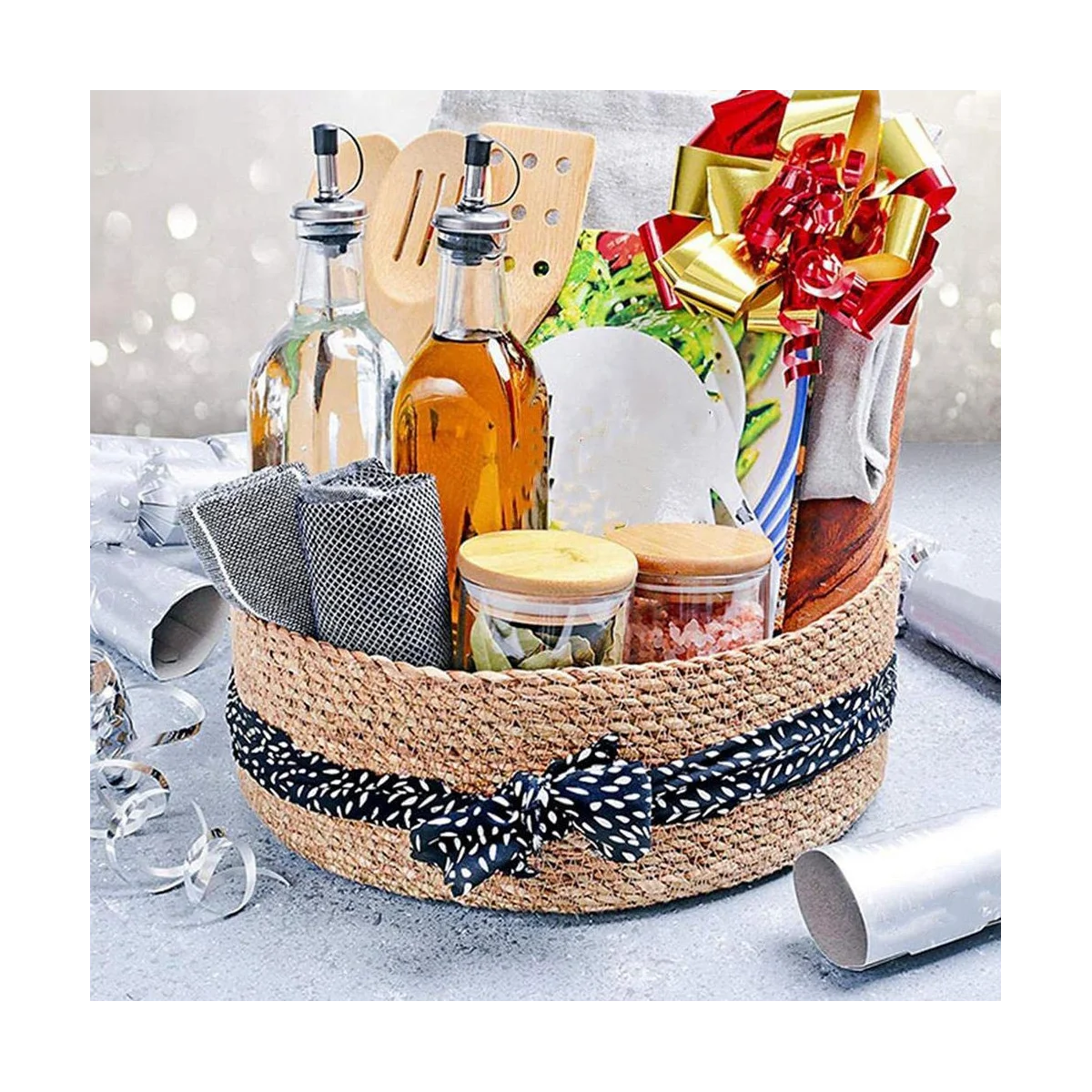 Соломенная плетеная корзина для белья износостойкая Женская хранения в