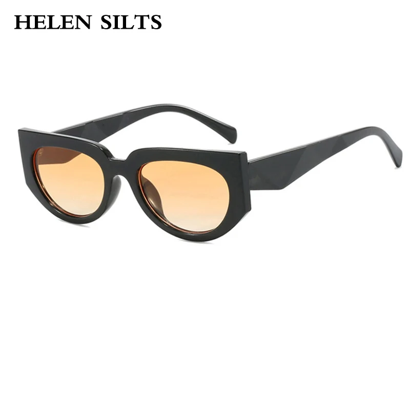 Мужские и женские винтажные синие овальные солнцезащитные очки UV400