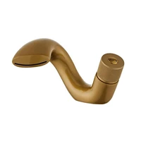 new design single lever hot cold water mixer tap brass bathroom wash basin waterfall antique bronze faucet