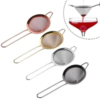 stainless steel cocktail strainer conical fine mesh tea juice cone strainer rose gold black practical bar tool