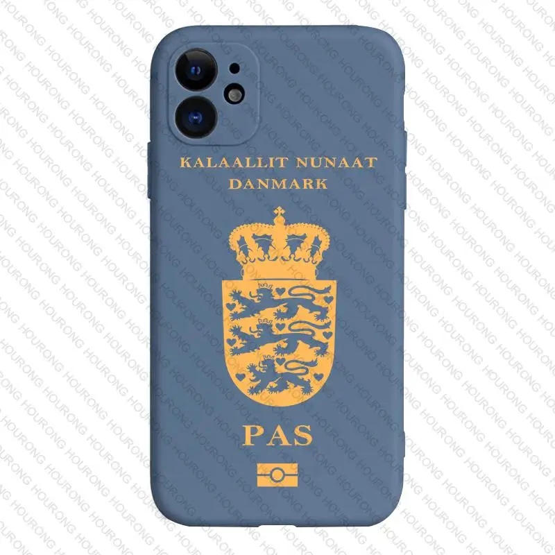 Обложка для паспорта Дания-Гренландия чехол iPhone 15 14 Pro Max 13 12 11 Mini X XS XR 7 8 6S Plus SE