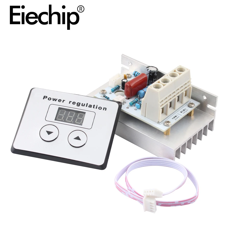 

AC 220V 10000W 80A Digital Control SCR Electronic Voltage Regulator Speed Control Dimmer Thermostat + Meters diy electronic Kit