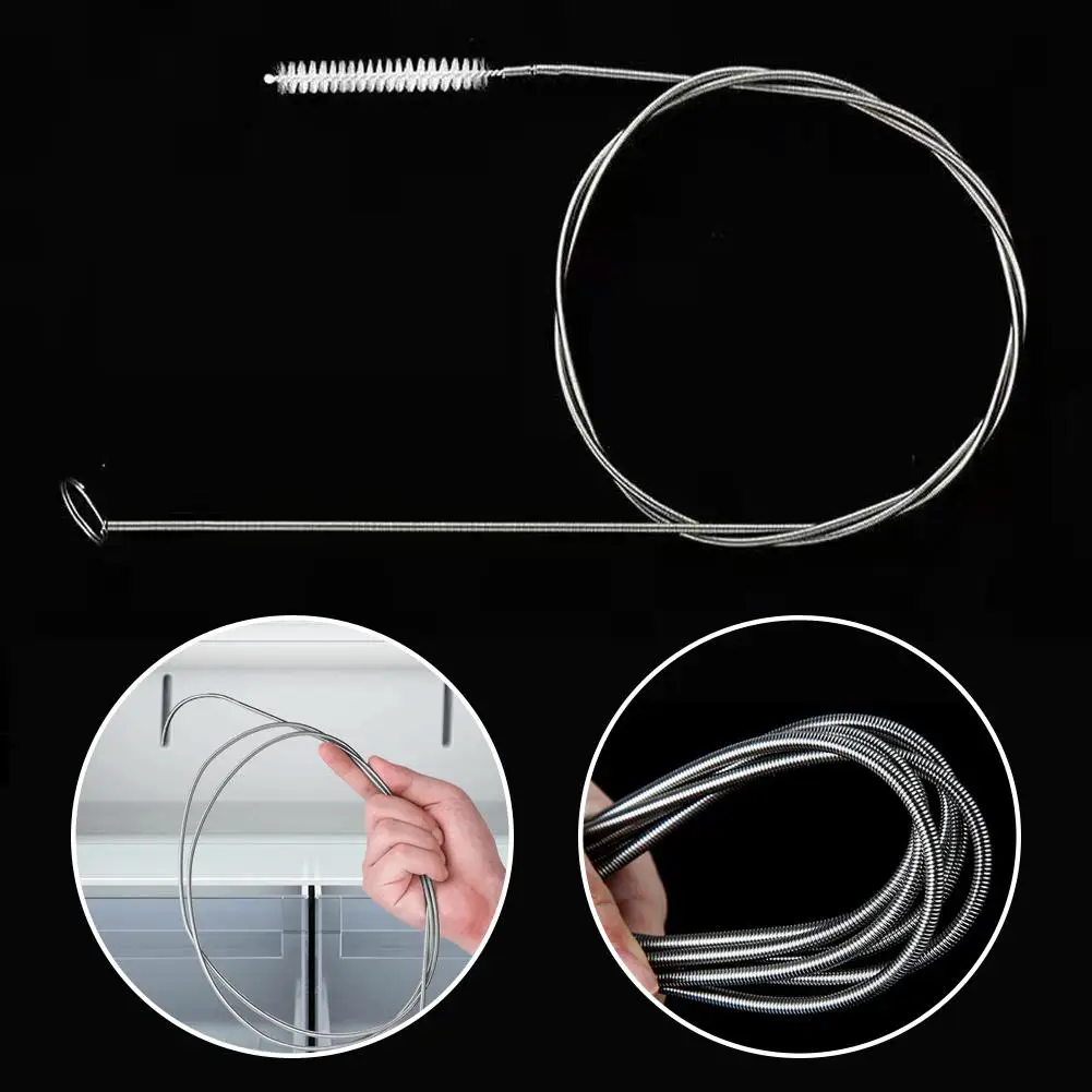 

100/150cm Flexible Refrigerator Drain Dredge Cleaning Cleaning Brush Dredging Tube Brush Tool Coil Water Water Scrub L3B9