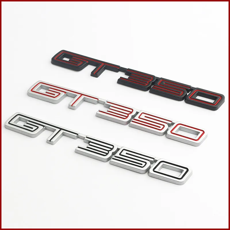 

1Pcs 16*1.4cm Metal GT350 Emblem Trunk Badge Fender Door Decorative Car Stickers For Ford Mustang Cobra Shelby GT350