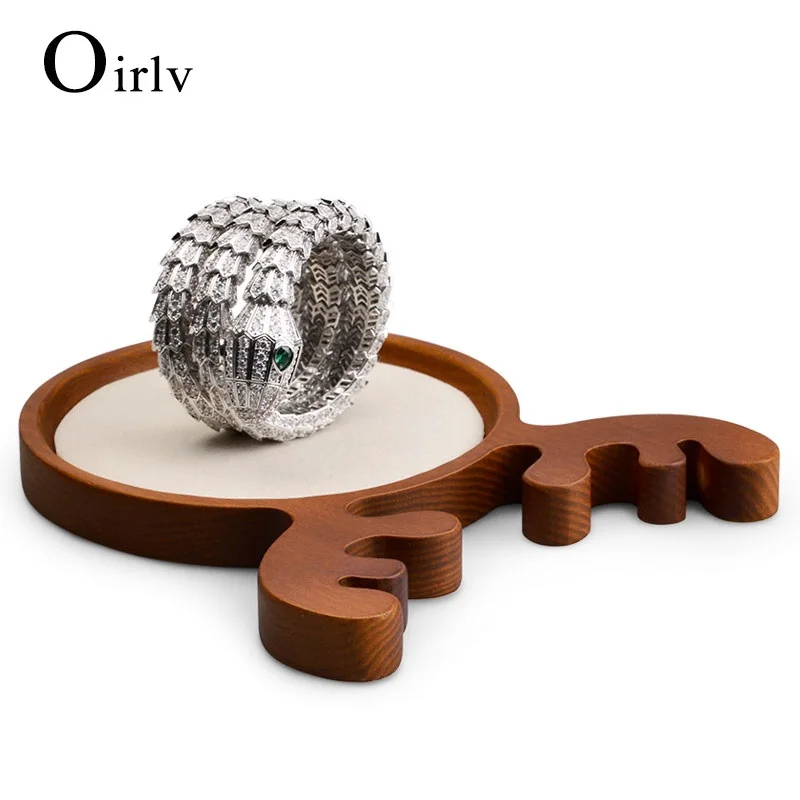 

Oirlv новый дисплей для ювелирных изделий из твердой древесины