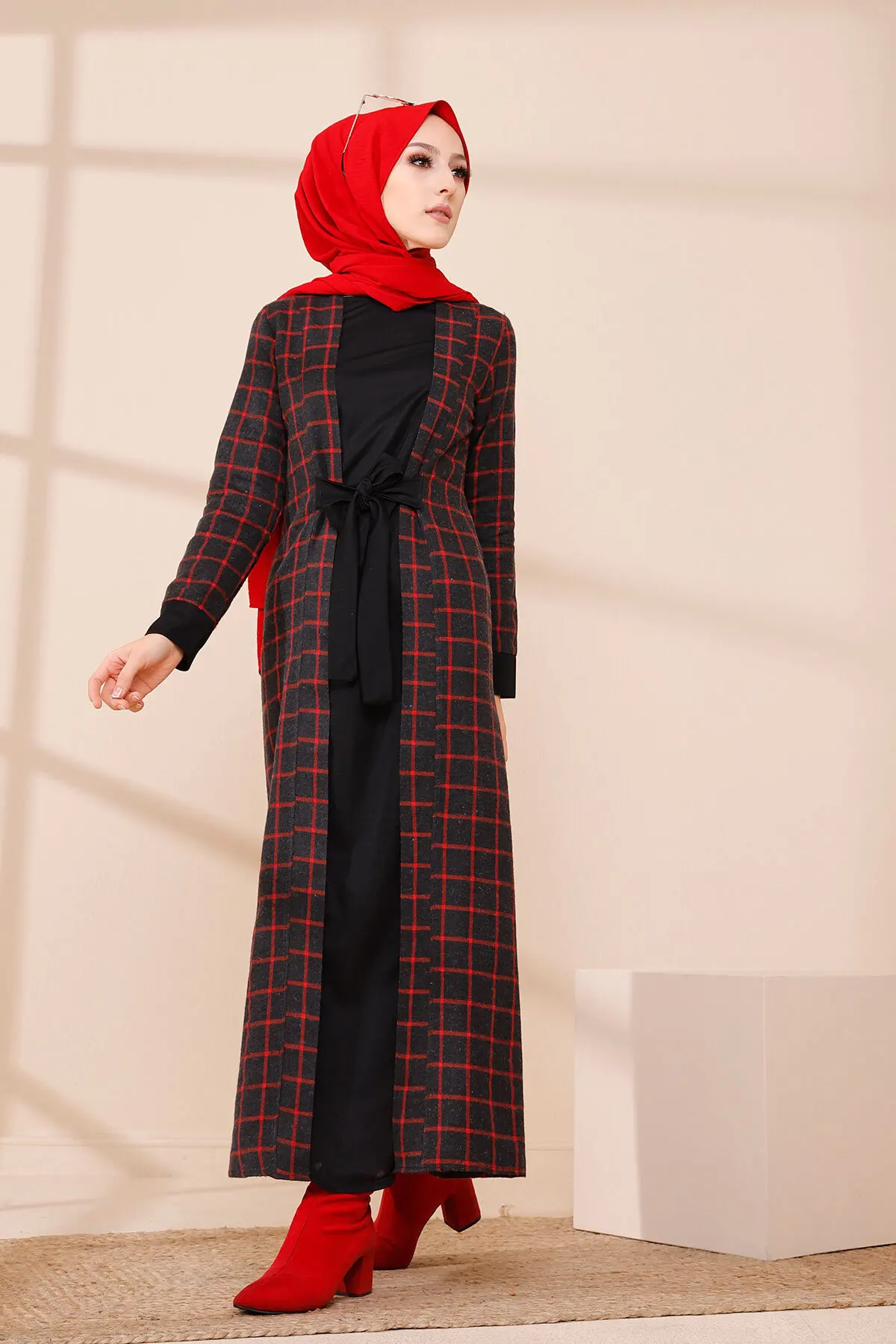 TUGBA Muslim Dress Long Sleeve Cartoon Pattern muslim dress code 2021 turkish gown hijab summer