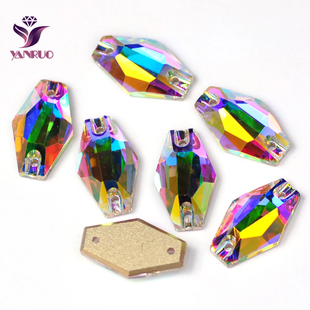 Шестигранное стекло YANRUO 3261 всех размеров, кристалл AB, пришивное стекло для рукоделия, принадлежности для рукоделия Шестигранное стекло YANRUO 3261 всех размеров, кристалл AB, пришивное стекло для рукоделия, принадлежности для рукоделия