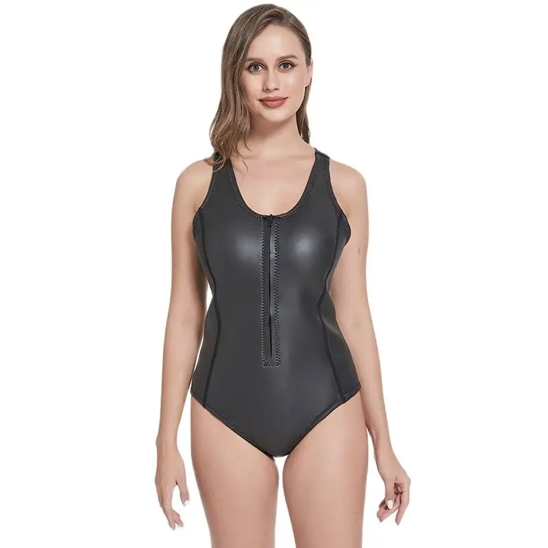 2MM CR Leather Bikini Wetsuit Women Diving Suit Scuba Spearfishing Surfing Snorkeling One Piece Wetsuit Summer Bikini Swimsuit