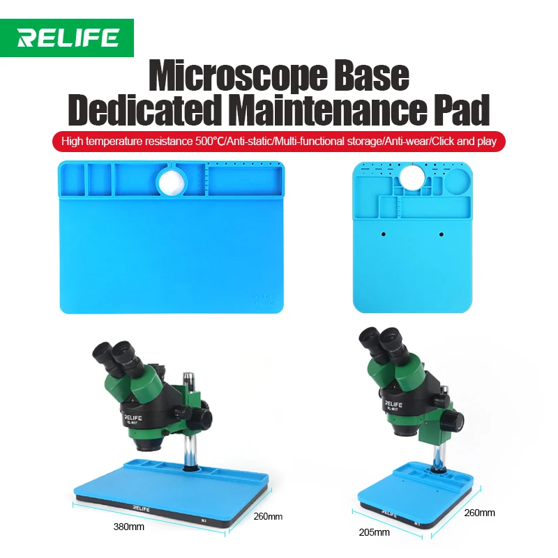 

RELIFE RL-004I Microscope B3 Repair Pad Insulation High Temperature Silicone Pad Welding Table Pad for BGA Soldering Station