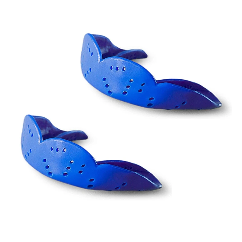 

2X спортивная защита для зубов EVA, защита для зубов для взрослых, брекет для зубов, защита для баскетбола, регби, бокса, карате, синий