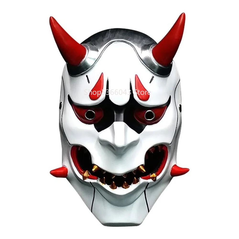 

Halloween Horror Mask Evil Ghost Mask Horror Demon Samurai Mask Resin Masquerade Party Decoration Accessories Christmas Prop