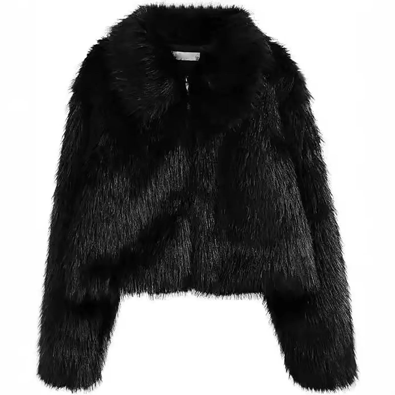 Новое стильное короткое пальто из искусственной лисы Y2K плавающая волосатая