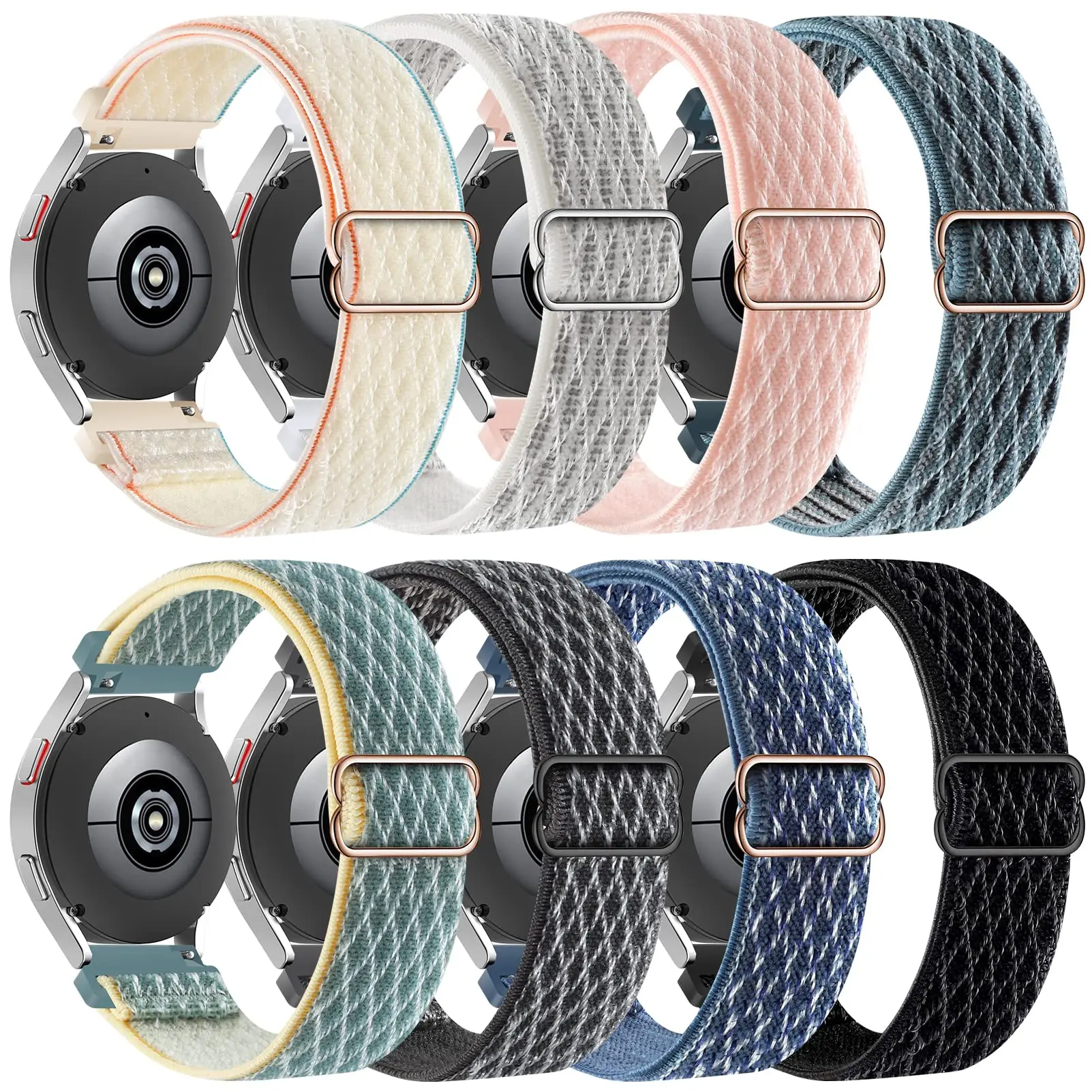 

Nylon Strap For Samsung Galaxy Watch 4/classic/5/5pro/3/Active 2/Gear S3 Adjustable Elastic bracelet Huawei GT 2/2e/3/Pro Band