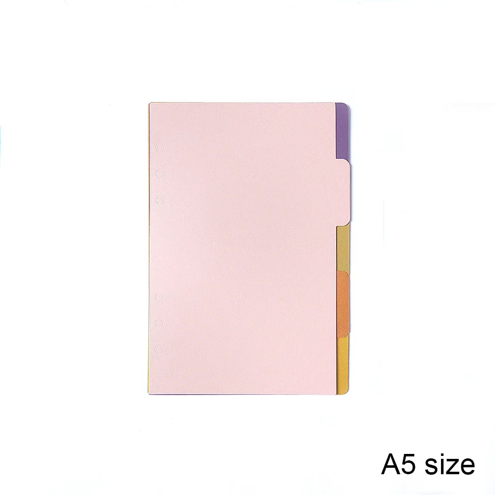 

5 шт./компл. переплет-разделители A5/блокнот индивидуального размера, разделитель внутренних страниц, дневник, планировщик, бумага, категория страниц, канцелярские принадлежности