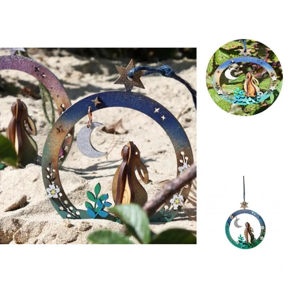 

Easter Pendant Fashion DIY Craft Easter Rabbit Sign 3D Effect Smooth Edges Easter Ornament