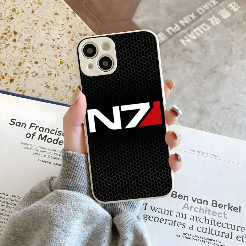 

N7 Mass Effect Amazing Phone Case Candy Color For IPhone 14 12 13 11 Pro Max Mini X XR XS Max 7 8 Plus Soft Silicon Cover