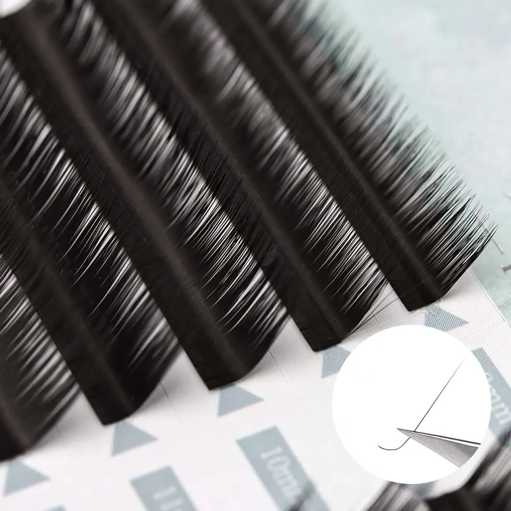 FADVAN L/LU Curl Наращивание накладных ресниц Лисьи глаза 0 07 8-12 мм Натуральные мягкие
