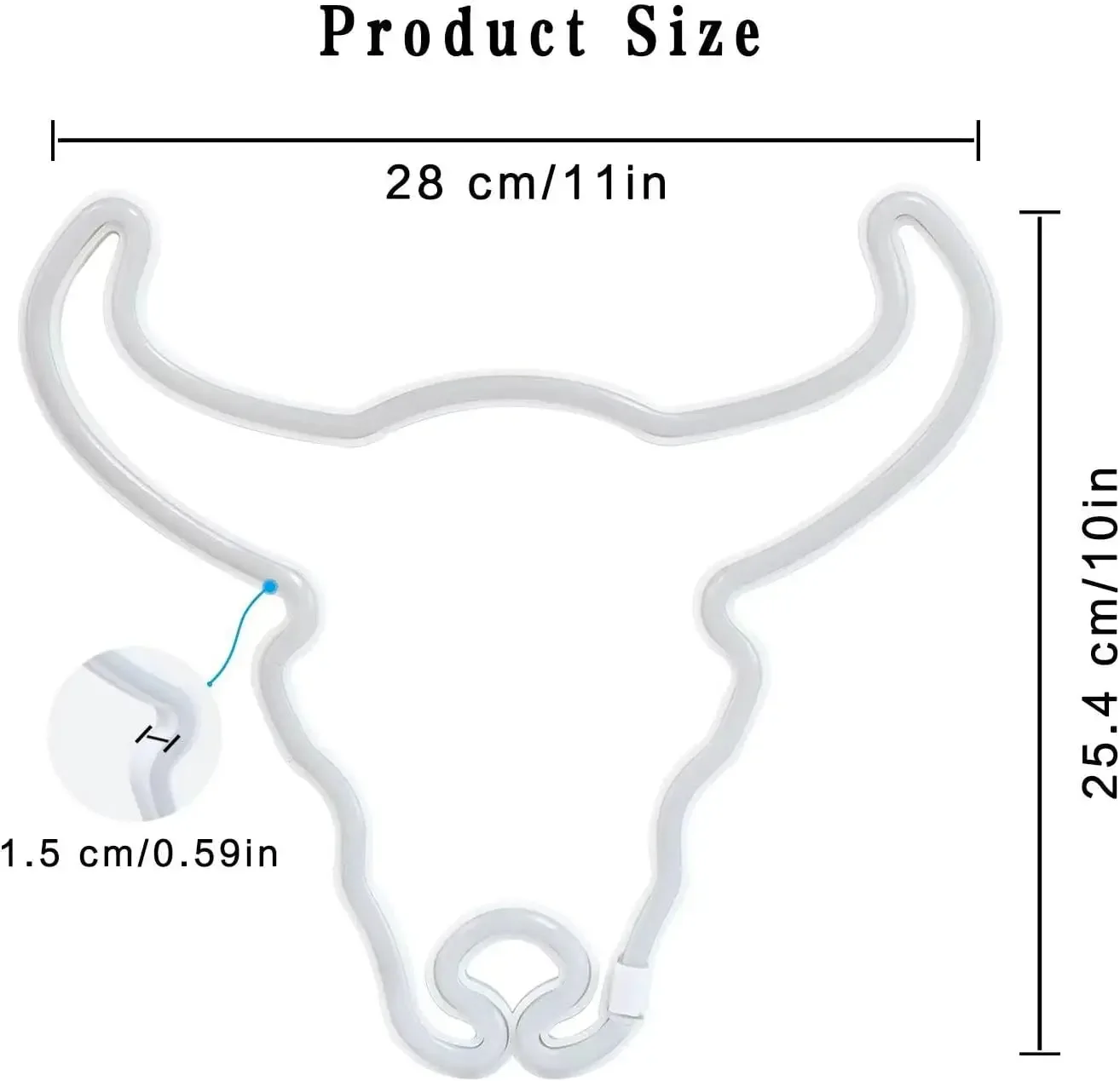 Неоновая вывеска в форме милой коровы для декора стен с источником питания через