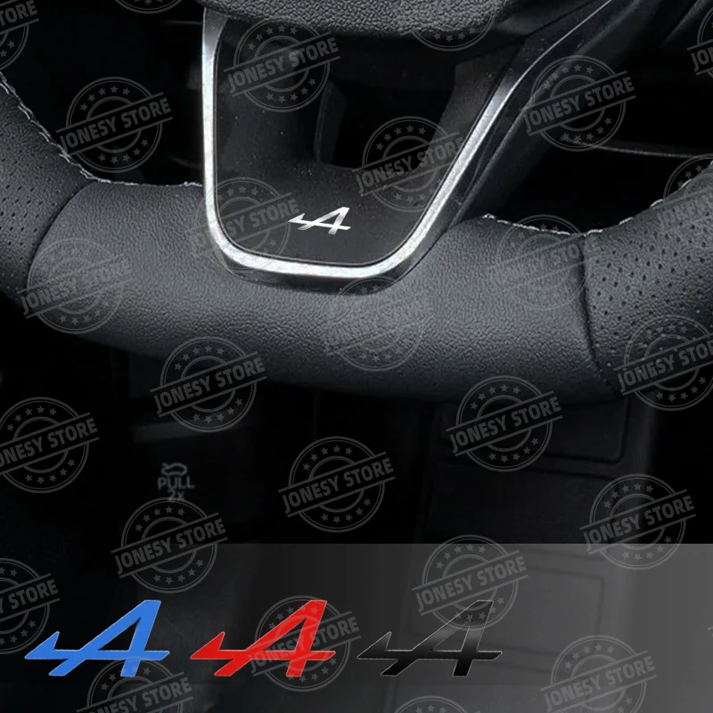 Фото Auto Metal Alpine A Автомобильная эмблема Декор 3D наклейка на руль для Captur Scenic Espace Rafale Clio RS Austral Arkana наклейка №1