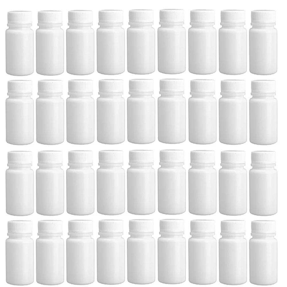 

100+2pcs/lot 10cc/10ml/10g plastic medicine pill bottles,Small Solid White Plastic Container Medicine Pill Bottles with sealer