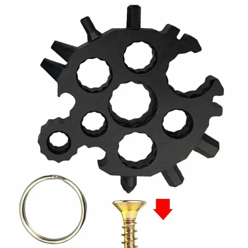 

Многофункциональный гаечный ключ «Снежинка», универсальный гаечный ключ с шестигранным ключом для кемпинга и выживания на открытом воздухе, Карманный Брелок
