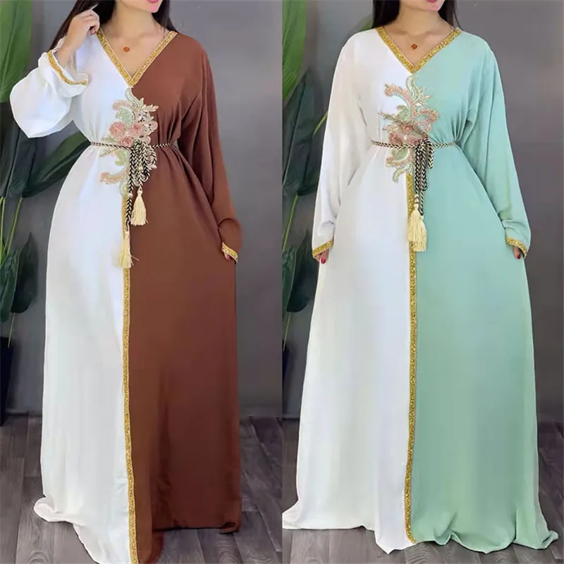 Коллекция 2022 Рамадан, женское элегантное платье Дубая, платье макси из африканского шифона, платье из двух предметов, женское платье Boubou