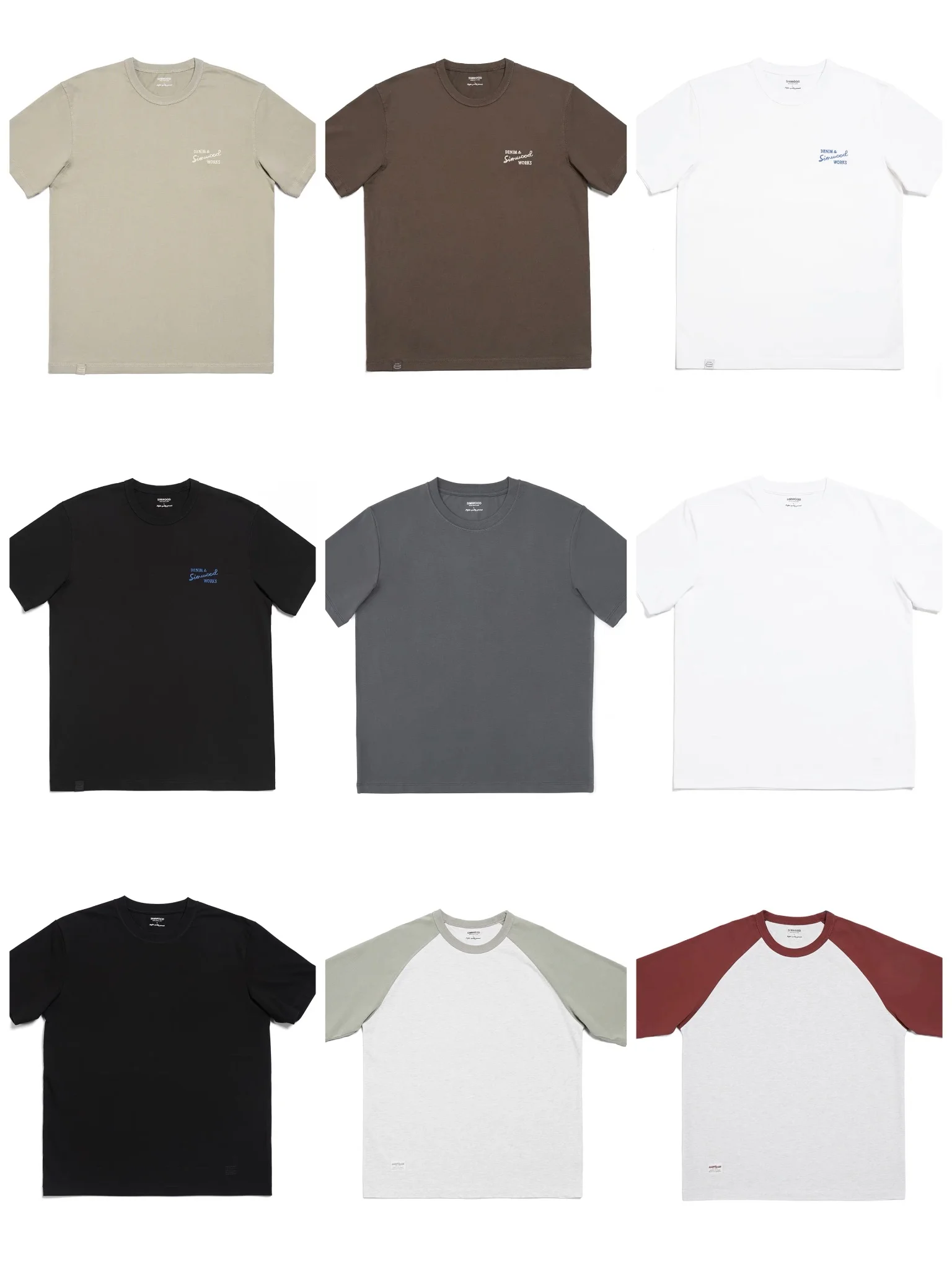 

Simwood men's loose-fitting heavy chain embroidered round-necked short-sleeved t-shirt