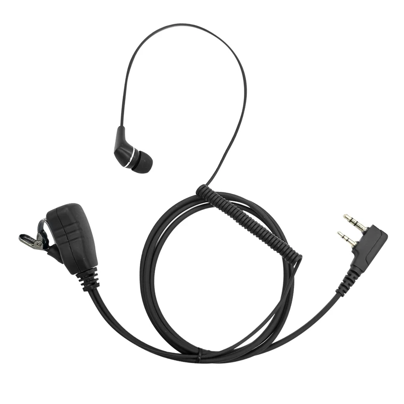2-Pin in-Ear Earpiece BF-888S UV-5RA UV-5R BF-777 H-777 RT21 Walkie Talkie Headset 3.5mm/2.5mm with PTT Mic for Kenwood BaoFeng