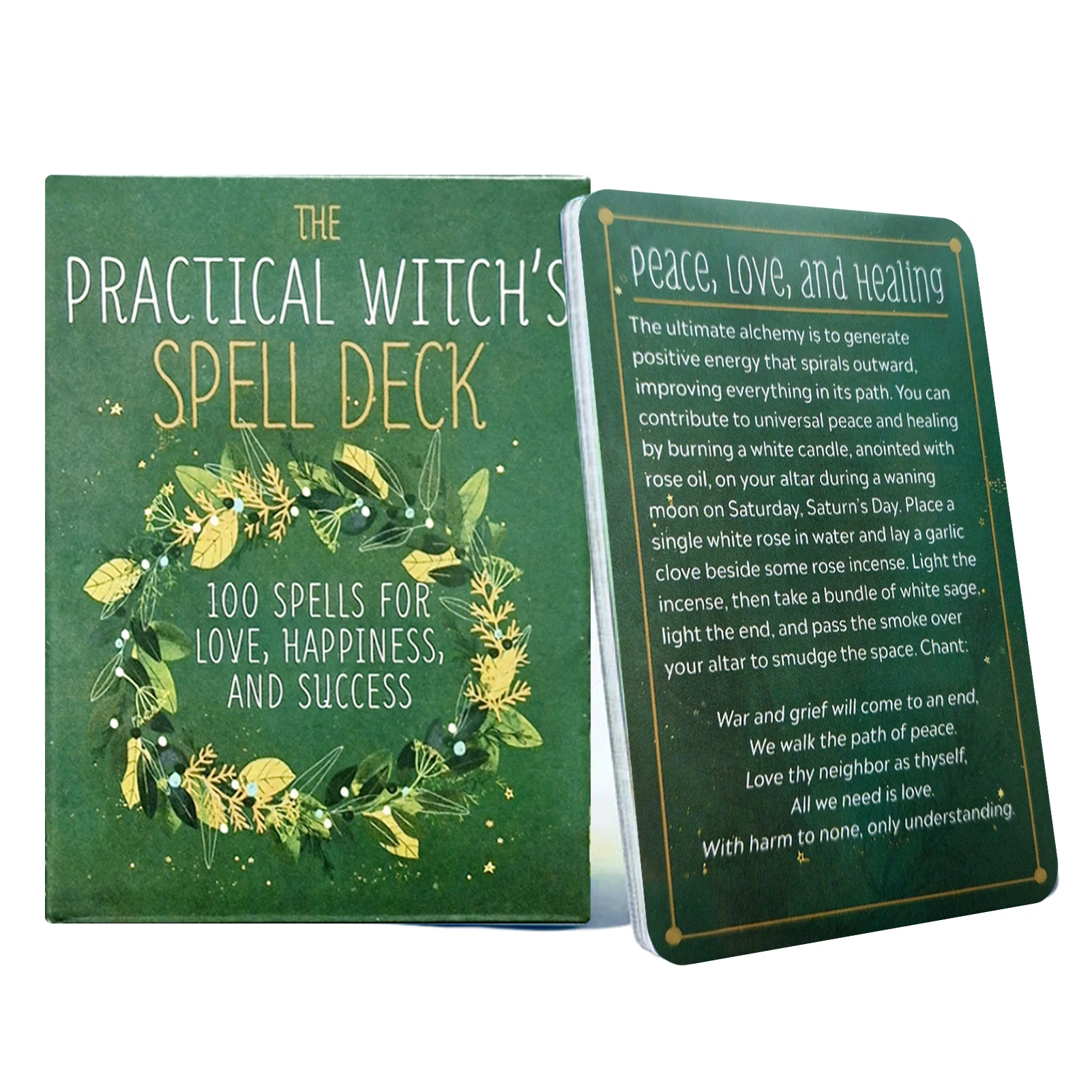 

New Practical Witch's Spell Deck Tarot Cards Mysterious Divination Witches Tarot Deck Oracle Card Popular Board Game 100 Pcs