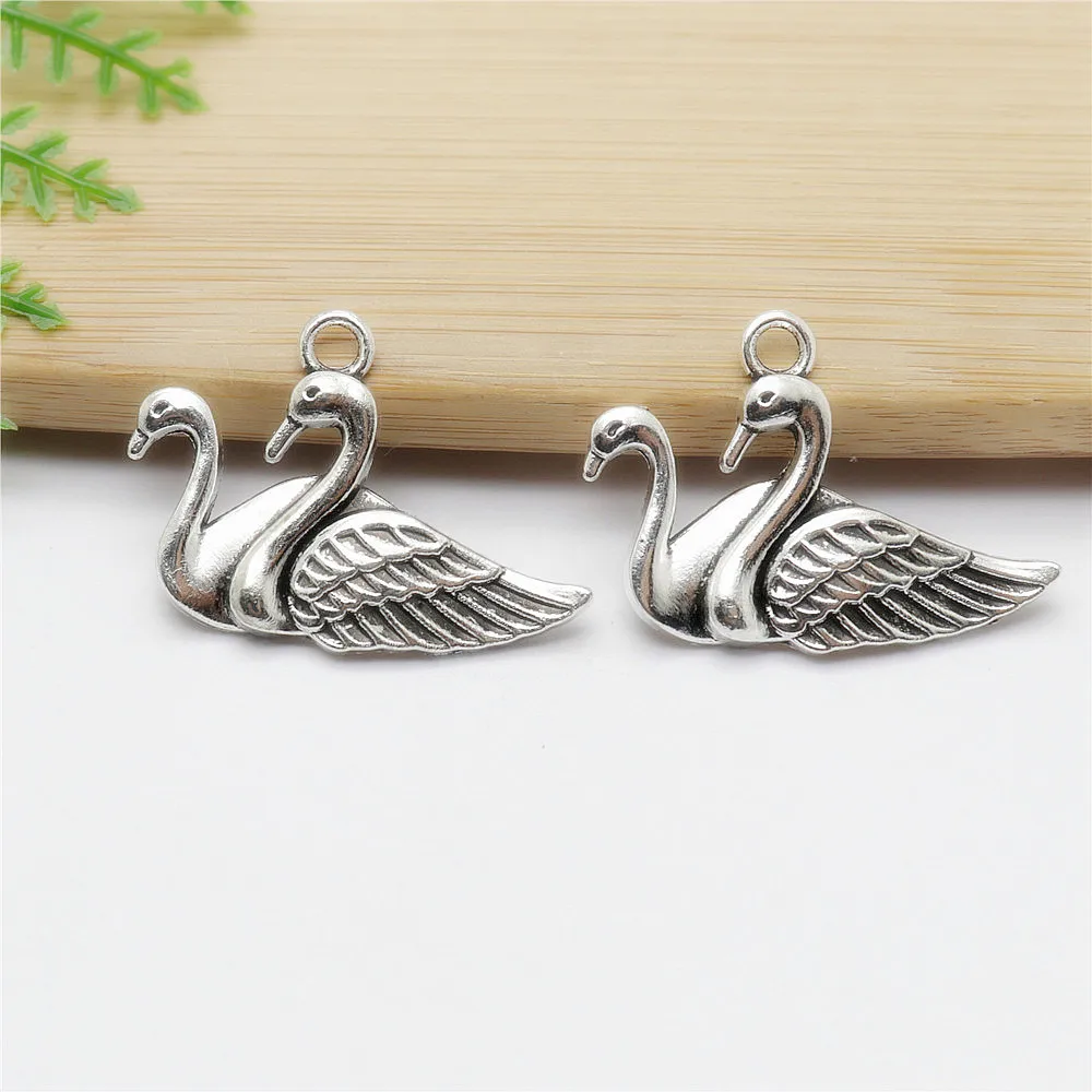 

Wholessale 50Pcs/Lot Delicate Cute Swan Charms Dangles for Women's DIY Jewelry Making Supplies Pendant Necklace Earring