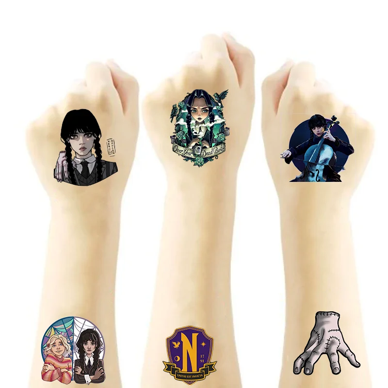 

Wednesday Addams Tattoo Sticker Thing Children Hands Tattoo Stickers Temporary Tattoos Waterproof The Tattoo Art Tatoo Cosplay