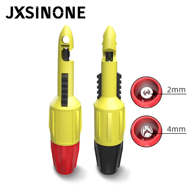 JXSINONE P30039 2PCS Insulation Wire Piercing Puncture Probe Test Hook Clip with 2mm/4mm Socket Automotive Car Repair