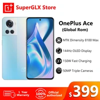 New OnePlus Ace MTK Dimensity 8100 MAX Smartphone 150W Fast Charging 120Hz AMOLED Mobile Phones 50MP Triple Camera Android
