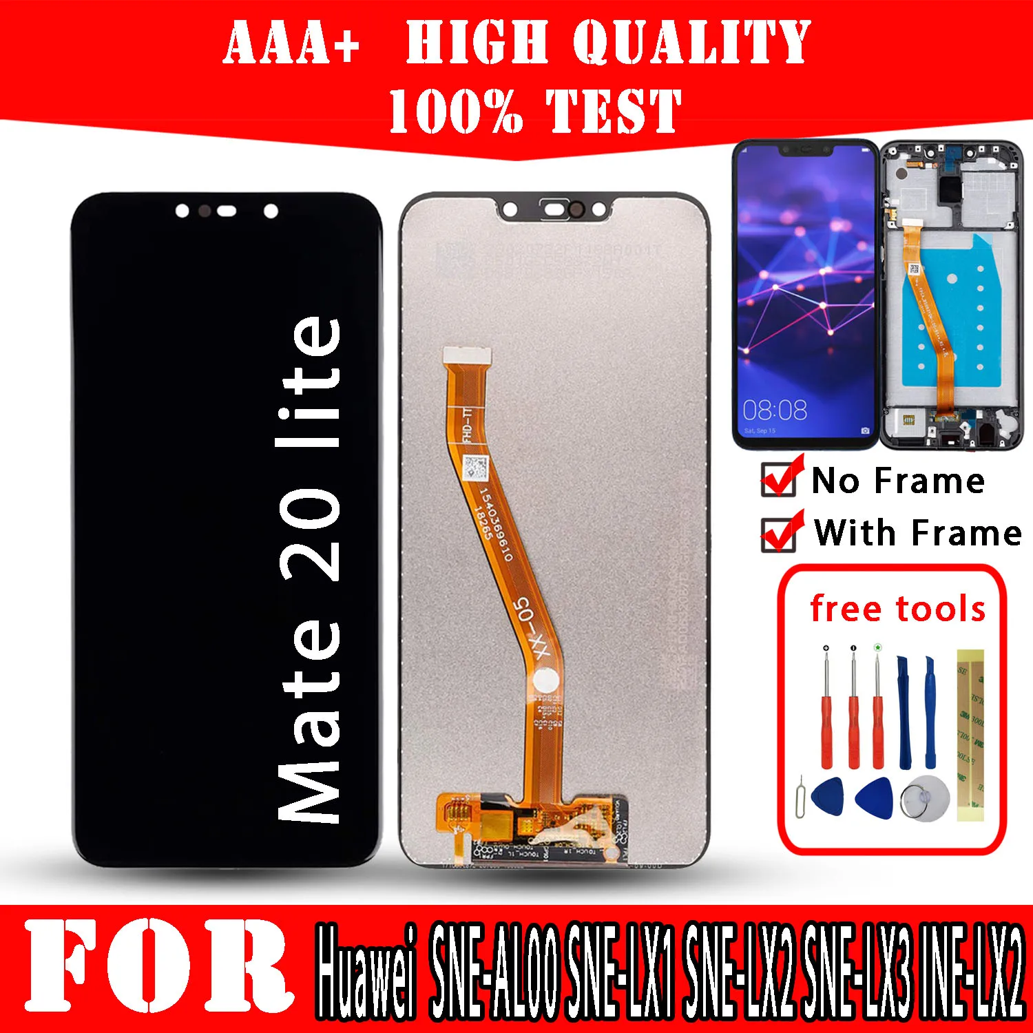 Ceny LCD Do Huawei Mate 20 Lite SNE-AL00 SNE-LX1 INE-LX2 Wyświetlacz Najwyższej Jakości Ekran Dotykowy Części Zamienne Naprawa Telefonów Komórkowych