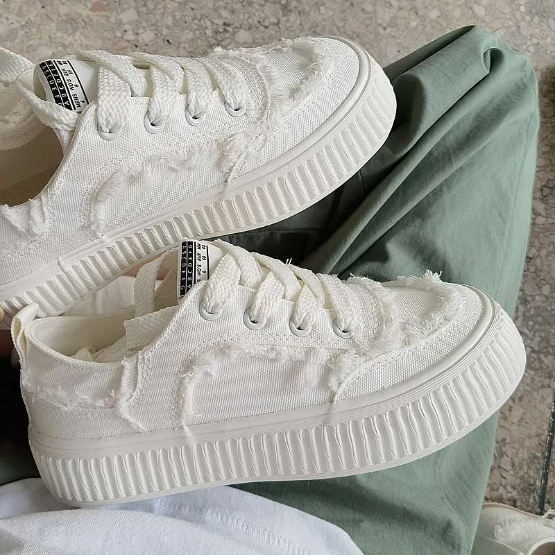 

Designer Women Sneakers Canvas Shoes Platform White Woman Vulcanized Shoes Casual Sneakers Ladies Flats Lace Up Skateboard A71