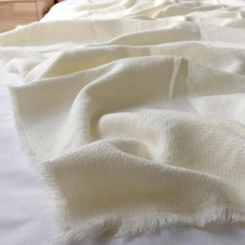 Летнее хлопковое одеяло 150x200 см с кисточками, класс А, многофункциональное, однотонное, для кровати, дивана, как покрывало, полотенце, плед, простыня (art.: 3920db61c0273) - 3920db61c0273