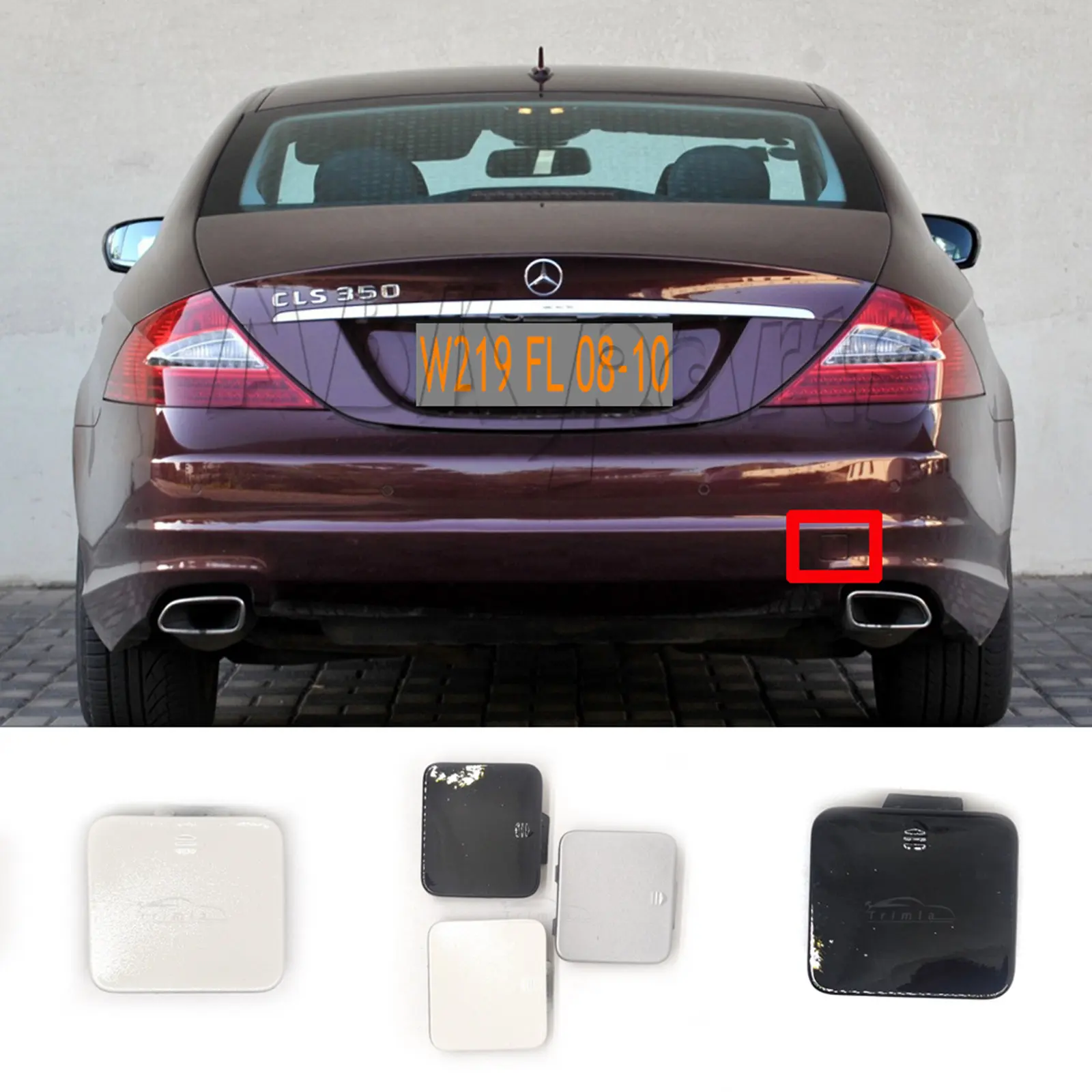 

Fit 08-10 Mercedes CLS W219 Facelift Coupe C219 CLS280 CLS300 CLS320 CLS350 CLS550 REAR HOOK EYE TOW COVER 2198800705