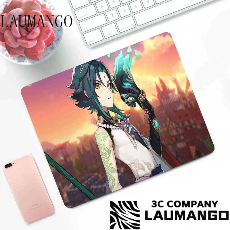 

Laptop Gamer Rug Genshin Impact Computer Mat Kawaii Accessories Desk Pad Mouse Deskmat Table Pads Gaming Mousepad Pc Mats Anime