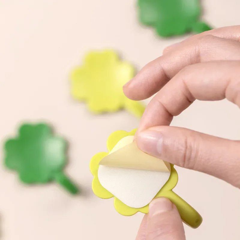 4 шт./компл. самоклеящийся крючок с четырьмя листами клевера легко