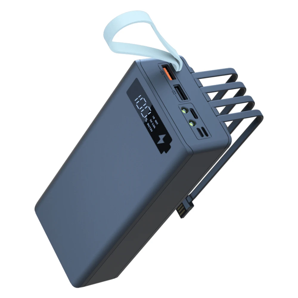 

5W Wireless Charging Box with 4 Wires Flashlight Detachable QC3.0 PD LCD Display DIY 16x18650 Battery Case Power Bank Shell