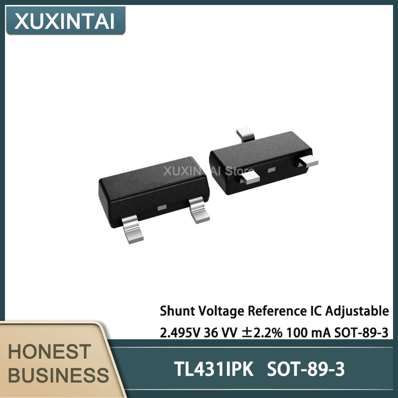 

100Pcs/Lot TL431IPK TL431 Shunt Voltage Reference IC Adjustable 2.495V 36 VV ±2.2% 100 mA SOT-89-3