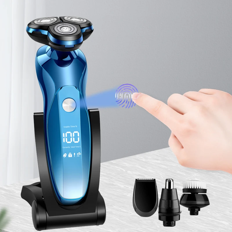 Electric Shaver Rotary Shaver Electric Razor Beard Trimmer Rechargeable Hair Cutting Shaving Machine Clipper for Men Waterproof