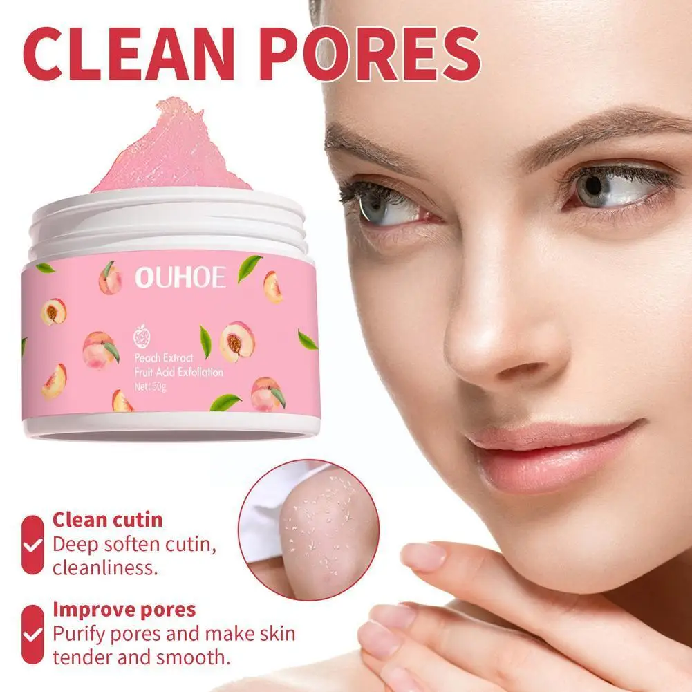 

50g Facial Exfoliating Body Scrub Whitening Moisturizing Peeling Gel Cream Gentle Scrub Face Exfoliation H5R8