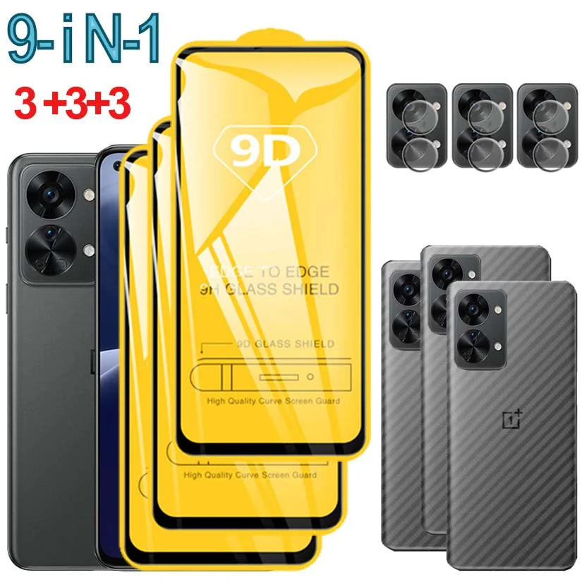 

Pelicula OnePlus Nord 2T,Glass One Plus Nord 2T Tempered Glass OnePlus 9R 9 RT Screen Protector Back Film OnePlus Nord CE 2 Lite