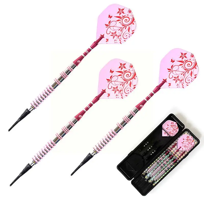 

3 Pcs/set Flower High Quality 17 Grams Soft Tip Darts Gift Sport Game Professional Indoor Darts Safety Best Set Darts Iron L8p4