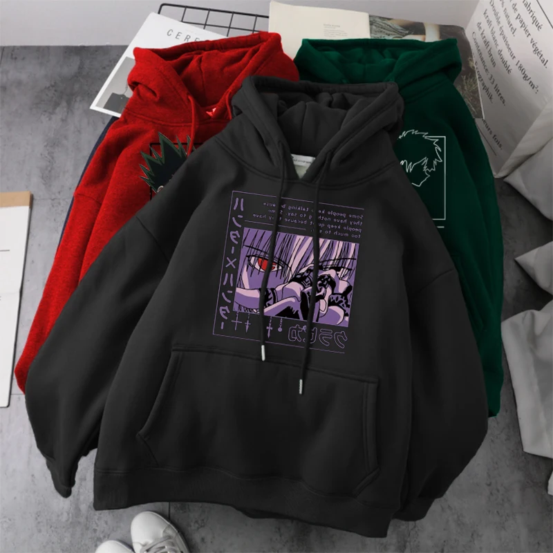 Мужские толстовки Hunter X женские мужские пуловеры свитшоты Killua Zoldyck принт