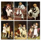 GATYZTORY Женская портретная рамка для творчества, картина по номерам, собака на холсте, украшение для дома, сделай сам, подарок 50