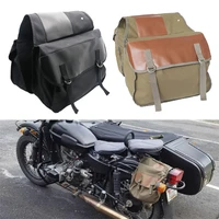 motorbike saddle bag motorcycle riding travel canvas waterproof panniers box side tools bag pouch large capacity for motorbike