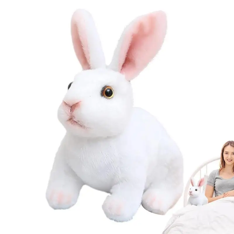 Имитация симпатичного кролика, плюшевый мех, реалистичное милое ...